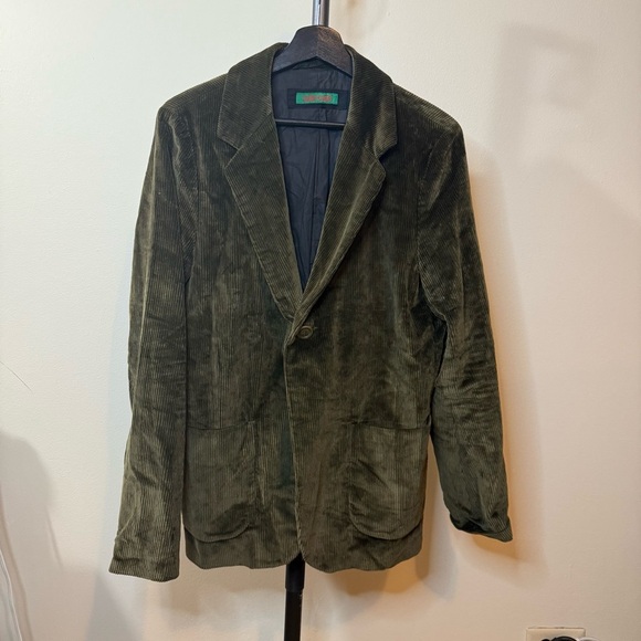 Casey-Casey Other - Men's Olive Corduroy Blazer